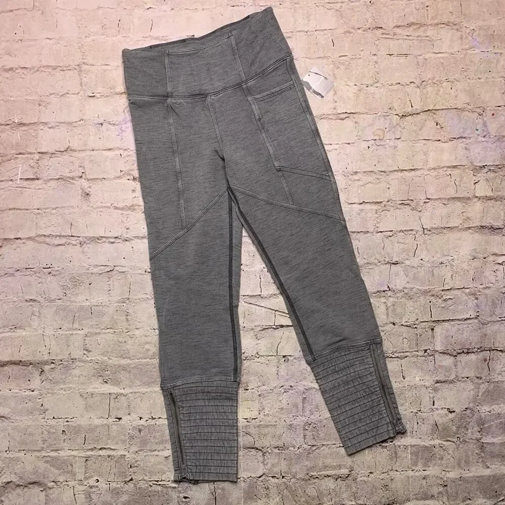 Free People High-Rise Get On It Leggings in Dark Silver